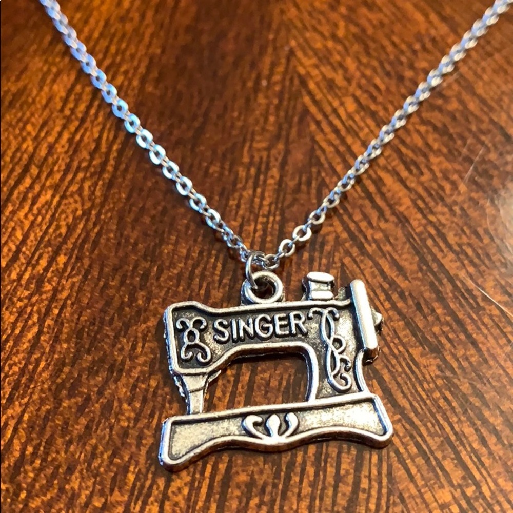 Vintage Singer Sewing Machine Necklace
